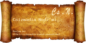 Csizmadia Noémi névjegykártya
